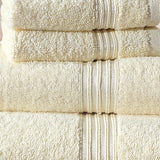 4-Pcs Stripe Towel Set Off White-542