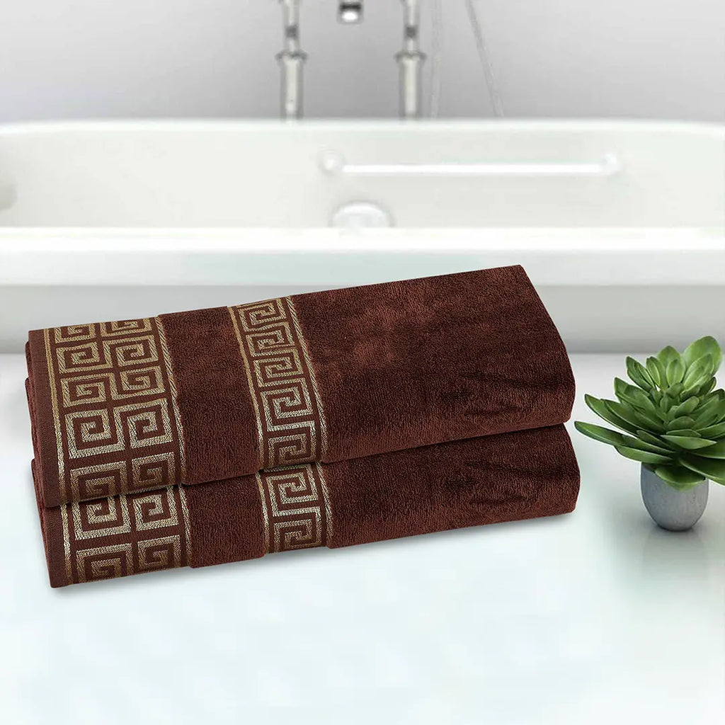 Versatile Bath Towel Chocolate (Pack Of 2)-008