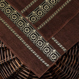 3-Pcs Towel Set Circle Chocolate-597