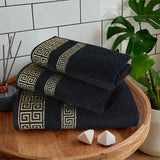 Black Versatile - 3-Pcs Jacquard Towel Set