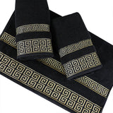 Black Versatile - 3-Pcs Jacquard Towel Set