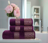 3-Pcs Towel Set Versatile Magenta-560