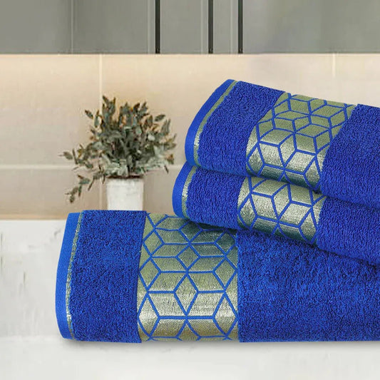 3 - Pcs Towel Set 3D Boeing Blue - 474 - Lotus
