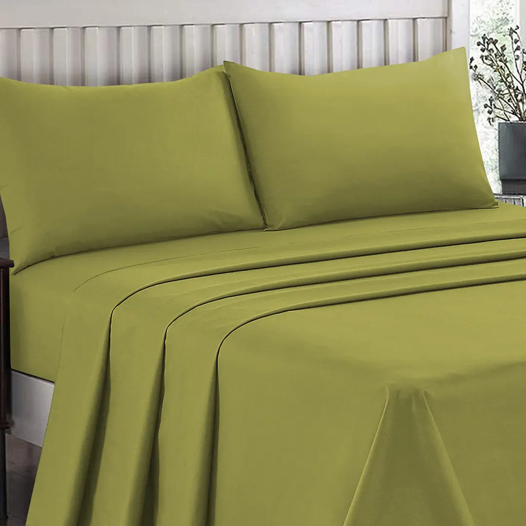 Plain Dyed Bed Sheet Set Oasis Single-30288 (Limited Stock)