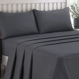 Plain Dyed Bed Sheet Set Gray King-30289 RFS