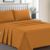 Plain Dyed Bed Sheet Set Golden Oak-30290 RFS