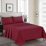 Plain Dyed Bed Sheet Set Rio Red-30295 RFS