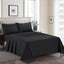 Plain Dyed Bed Sheet Set Black Single-30296 RFS