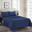 Plain Dyed Bed Sheet Set Navy Single-30298 RFS