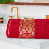 Bath Towel 3D Red-489