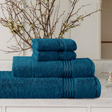 4-Pcs Stripe Towel Set Zinc-546
