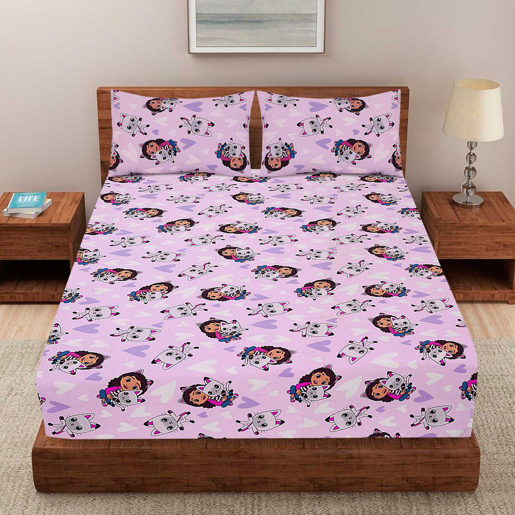 Dinosaur Wonderland - Cartoon Fitted sheet ( Glow in Dark) King