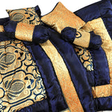 6 Pieces Baby Cot Set Gold & Navy-30272