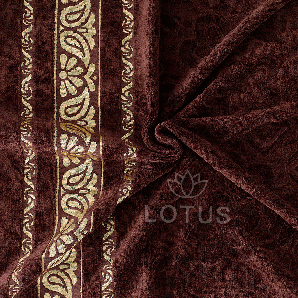 Chocolate Imperial Leaf - Jacquard Bath Towel
