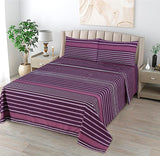 Purple Stripe Bed Sheet Set King