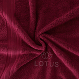 Maroon V Stripe -  Bath Towel