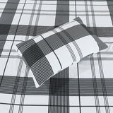 Micro Fiber Bed Sheet Black Check-30278
