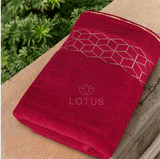 Maroon diamond - Jacquard Bath Towel