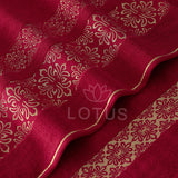 Maroon Flower - Jacquard Bath Towel