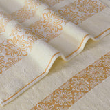 Cream Flower - 2-Pcs Jacquard Towel Set