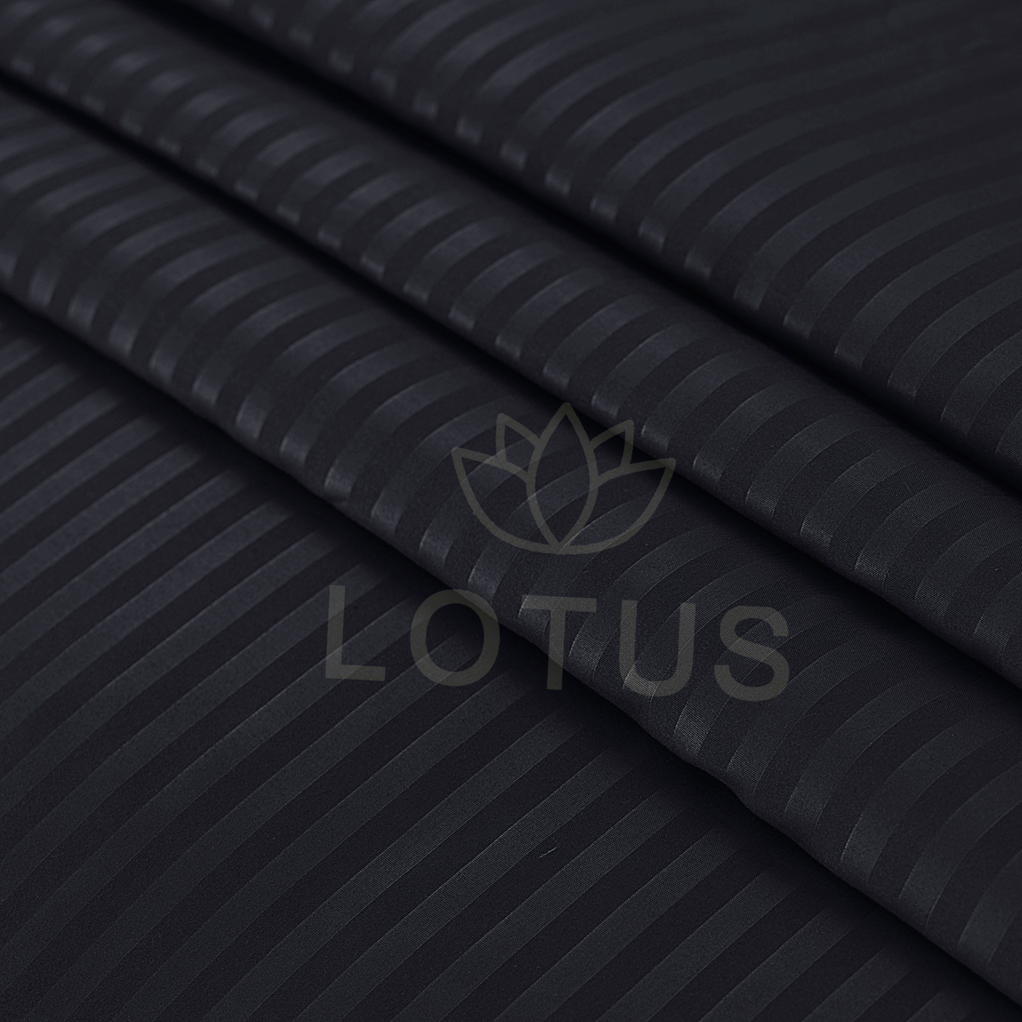 Black Stripe Sateen - Duvet Cover Set 3 Pcs