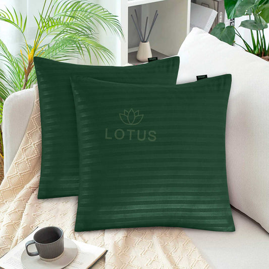 Ultra Soft Cushion Cover – Green Stripe, 2 Pc