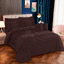 Chocolate Zigzag Pleated - Duvet Cover Set 8 Pcs
