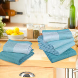Export Quality Flat & Terry Kitchen Towel Aqua