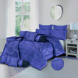 Soft Palachi Bridal Comforter Set Navy Blue-50117 OS