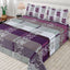 Plum Floral Checkered - Bed Sheet Set