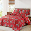 Ultrasonic Micro Fiber Bed Spread Red Berry-30308