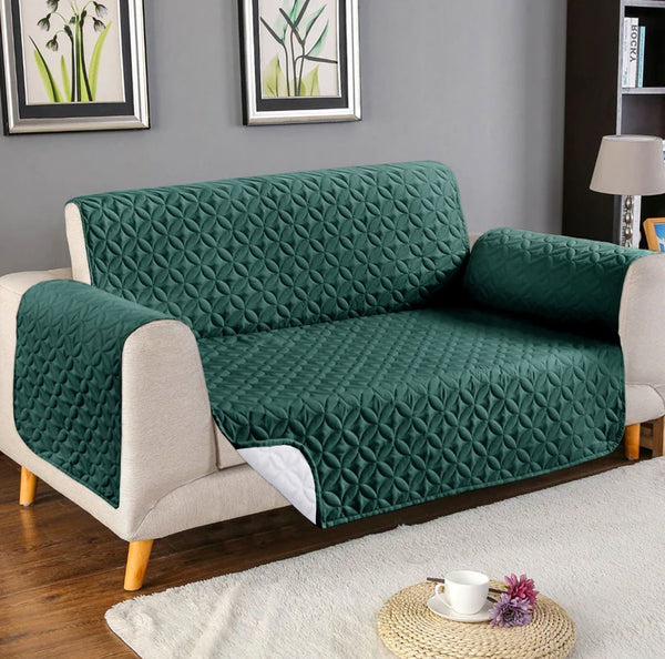 Ultrasonic Microfiber Sofa Cover Green-RFS