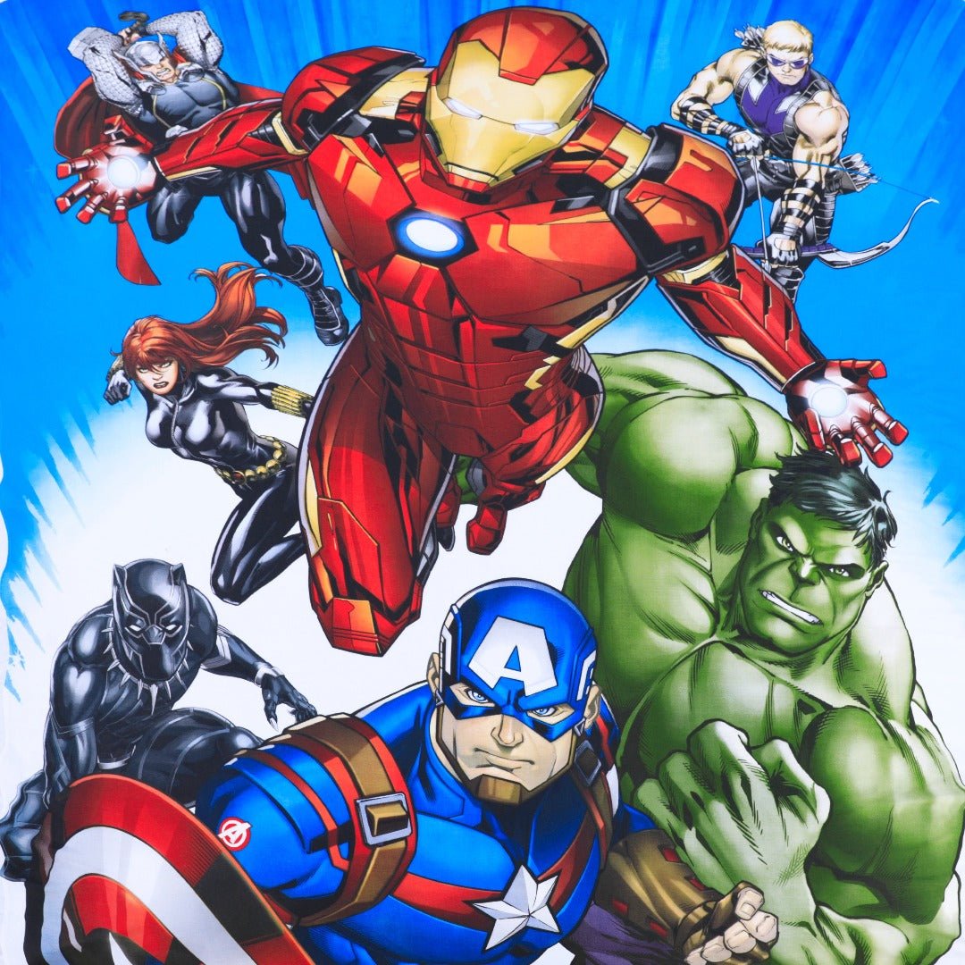 Avengers Multi Characters - Cartoon Bed Sheet - Lotus
