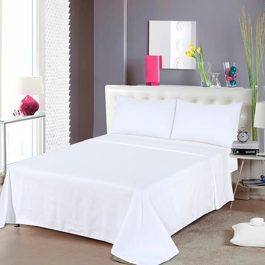 Bed Sheet Set White Single - 30143 - RFS - Lotus