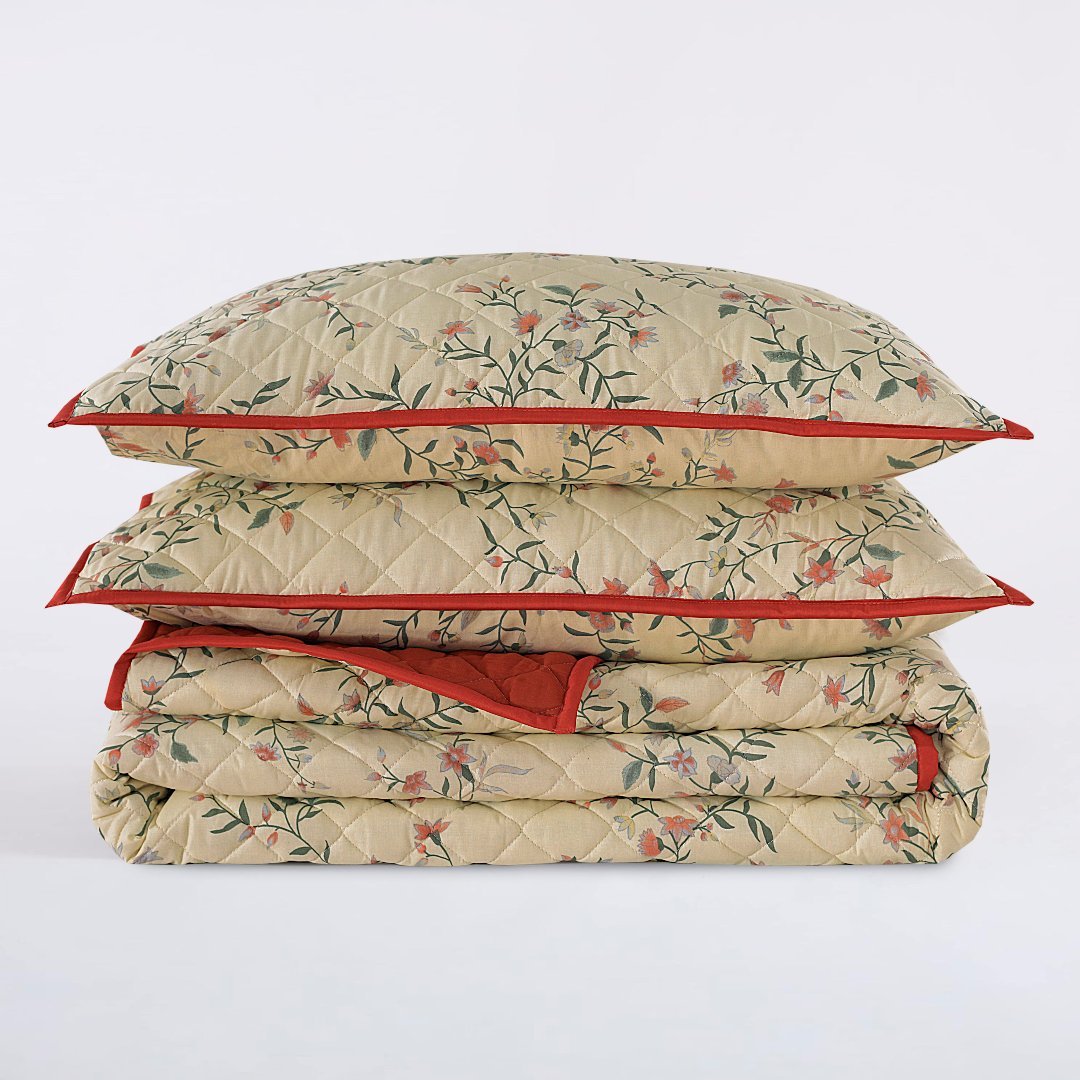 Floral - Bed Spread Set 3 Pcs - Lotus