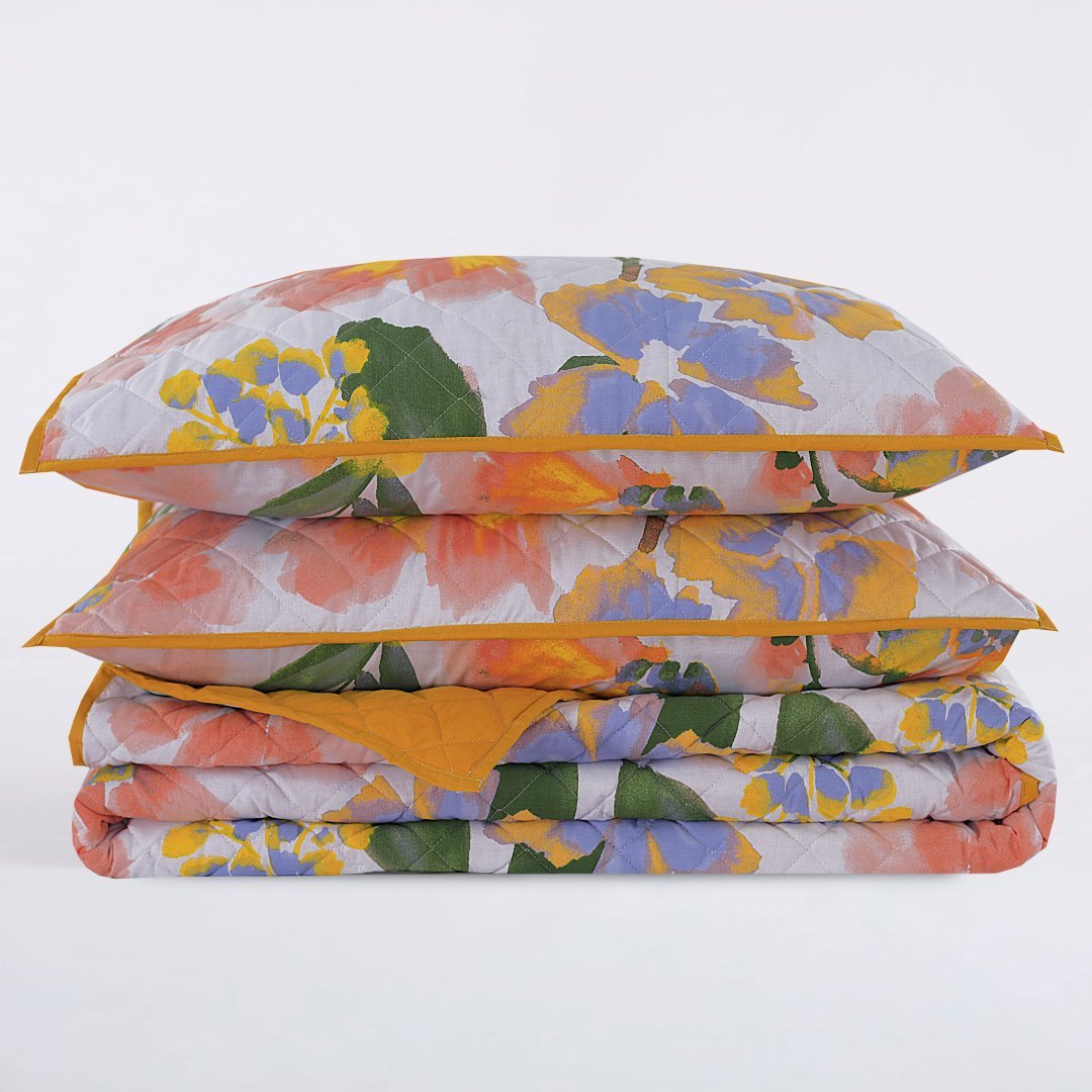 Flower Buds - Summer Comforter Set 3 Pcs - Lotus