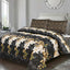 Golden Leafy Floral - Bed Sheet Set - Lotus