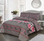Grey & Floral Theme - Bed Sheet Set Single - Lotus