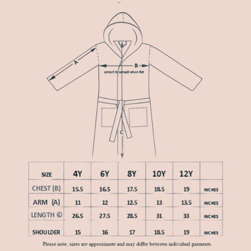 Kid's Bathrobe Light Pink - HE - OS - Lotus