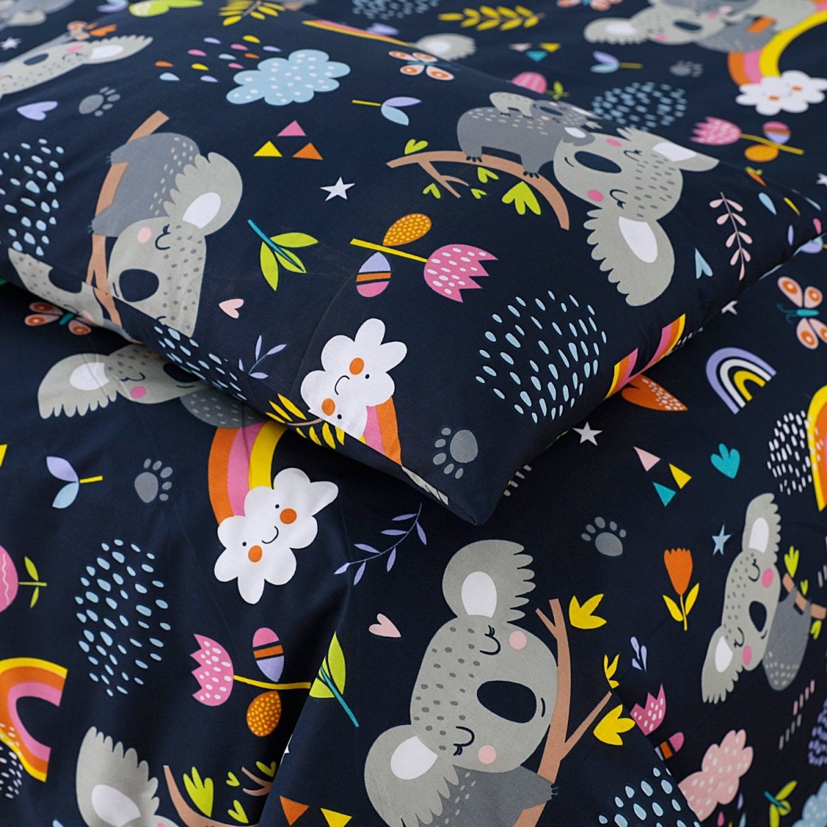 Koala Nightfall - Cartoon Bed Sheet - Lotus
