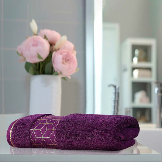 Magenta Diamond Bath Towel - Lotus