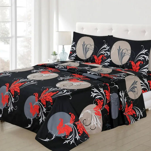 Micro Fiber Bed Sheet Black Fantasy Single - 30282 - Lotus