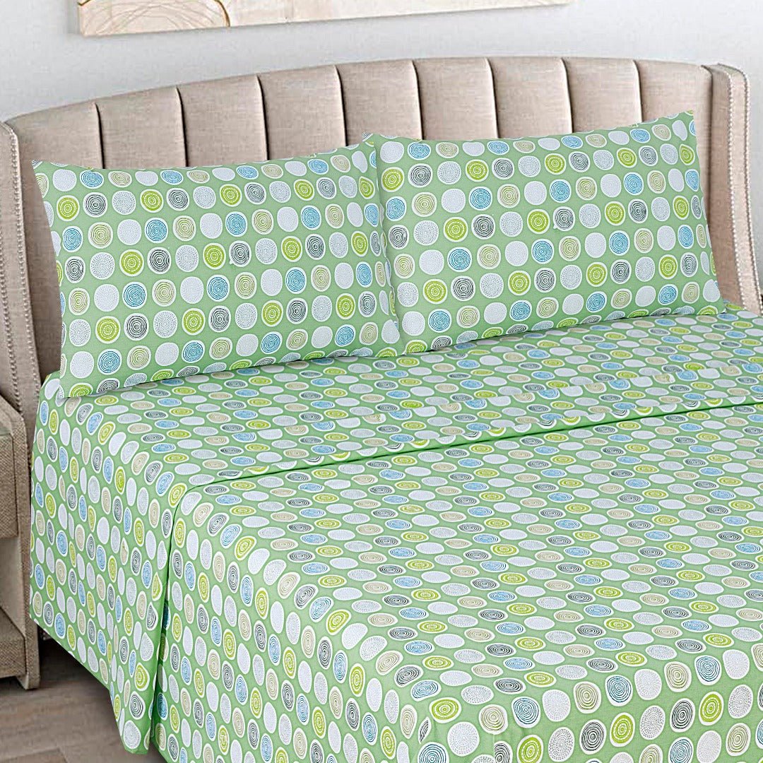 Multi Circle Bed Sheet Set King - Lotus