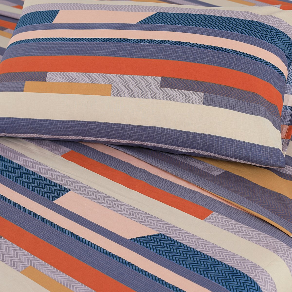 Multi Color Stripe Bed Sheet Set King - Lotus
