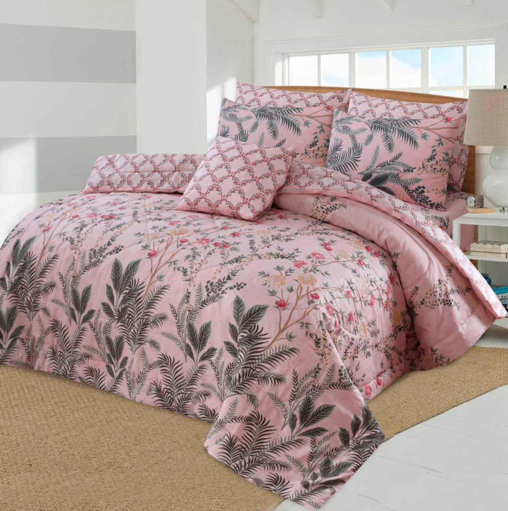 Pink Paradise - Summer Comforter Set - Lotus