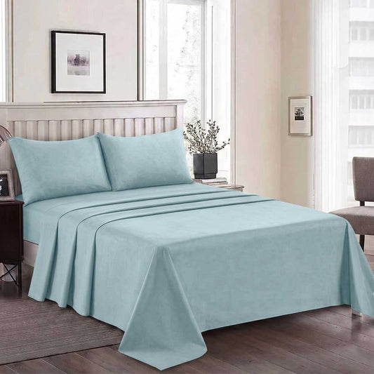 2 Pcs Single Size Easy Care Dyed Bedsheet - Gray (Limited stock)