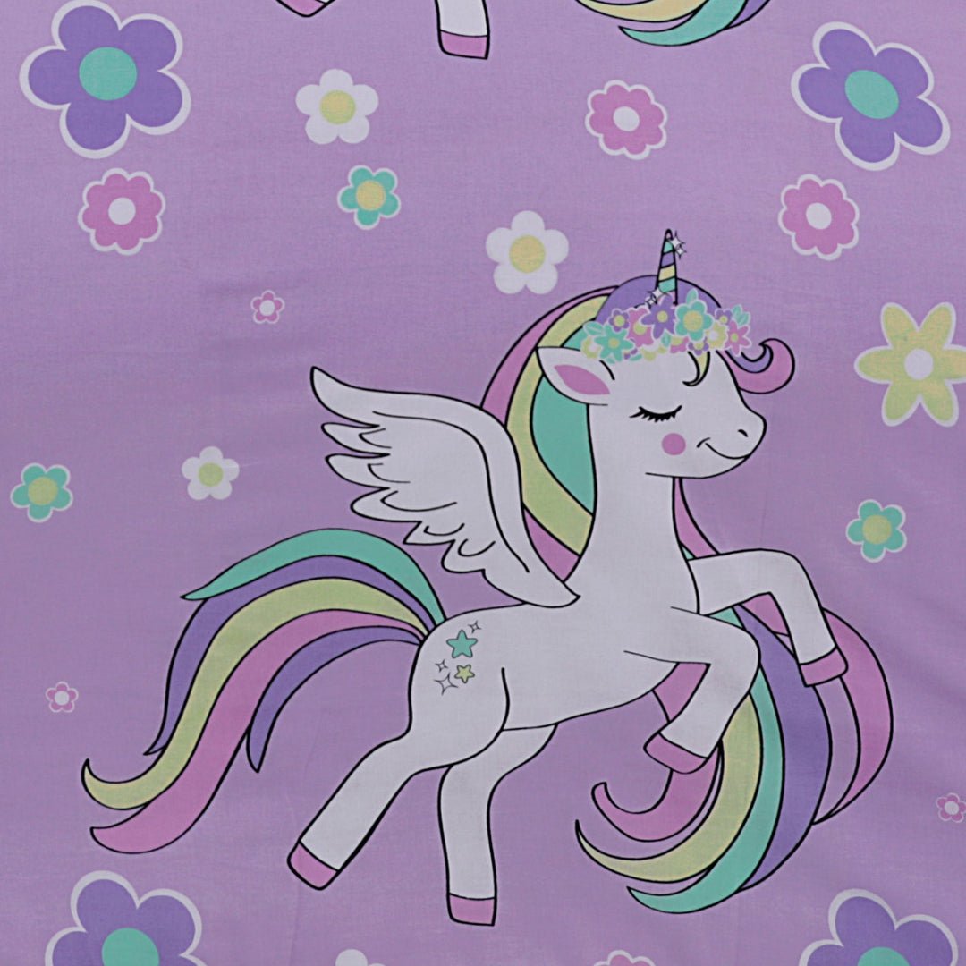 Purple Unicorn Dream - Cartoon Fitted sheet ( Glow in Dark) King - Lotus