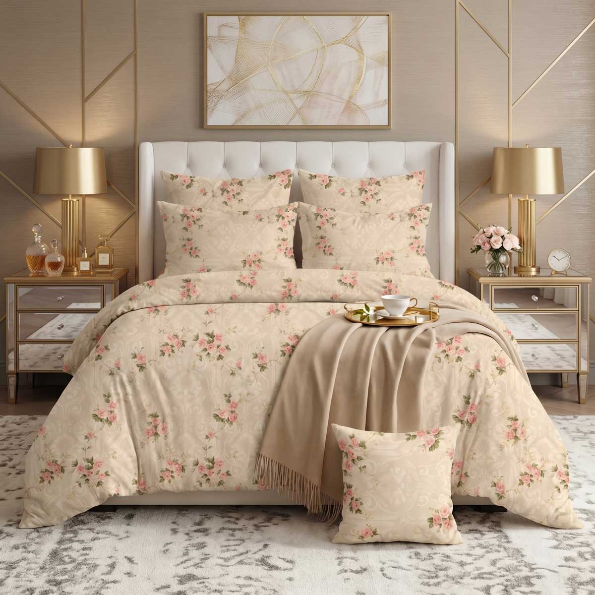Roselle - Summer Comforter Set 7 PCS - Lotus