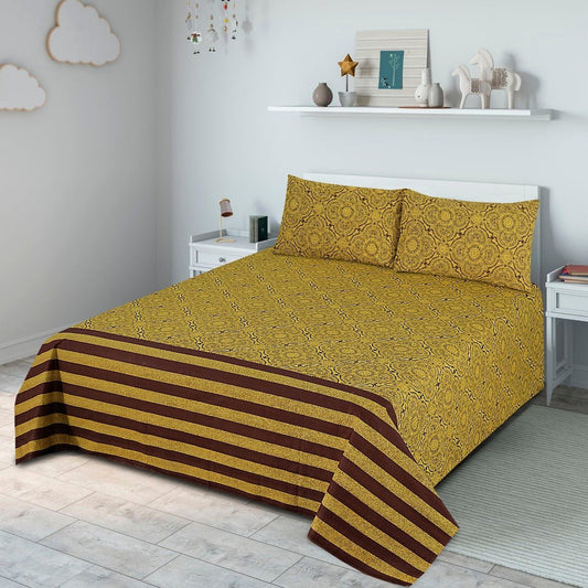 Seemless Mustard - Bed Sheet Set King - Lotus