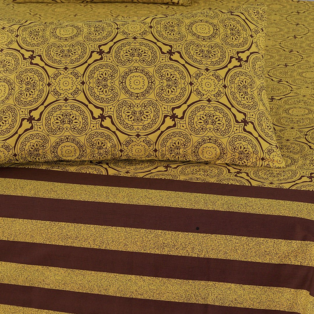 Seemless Mustard - Bed Sheet Set King - Lotus